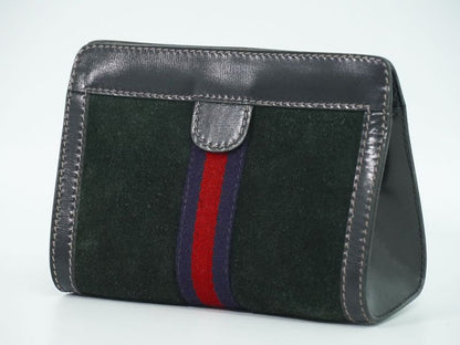 Authentic Gucci Parfums Gucci Parfums Sherry Line Suede Leather Clutch Bag