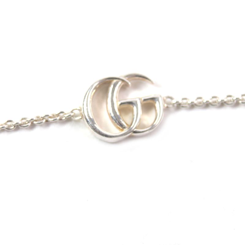  Gucci 527393 Double G Mother Of Pearl Bracelet Flower Chain Bracelet Sv925