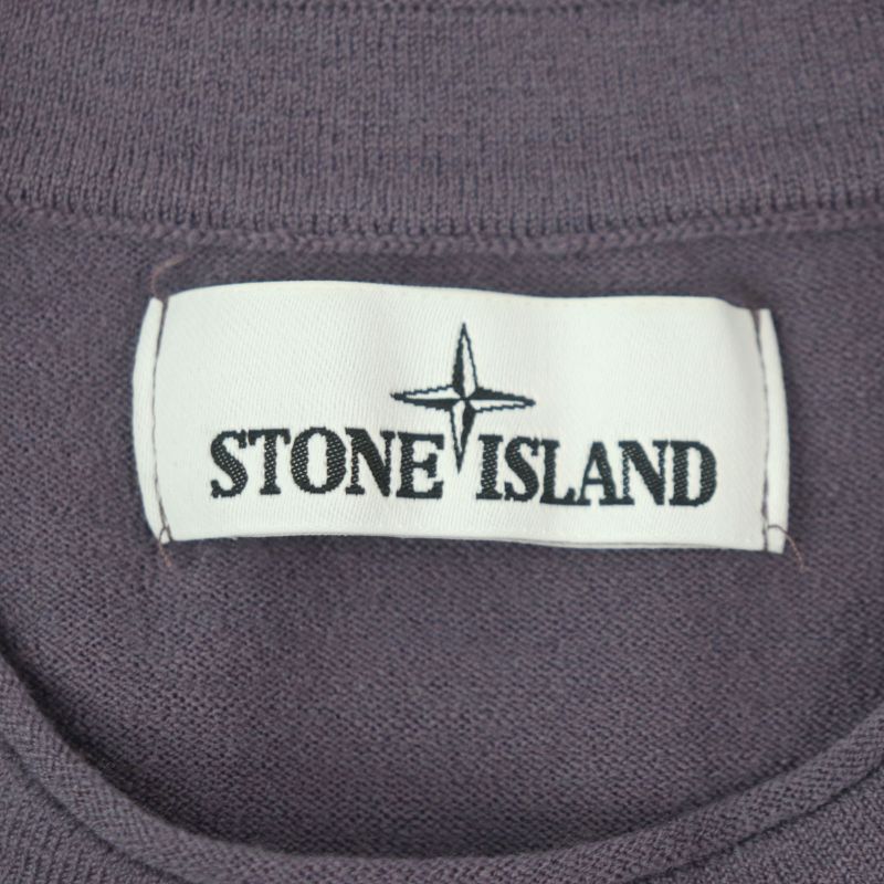 stone Island Stone Island 88% Wool Logo Patch Mock Neck Long Sleeve Knitwear