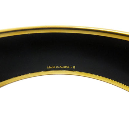 Hermes Enamel MM Bangle Navy-gold Hardware Bracelet Carriage Approx