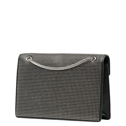 Saint Laurent Betty Studded Chain Shoulder Bag 315680 Black Silver Leather