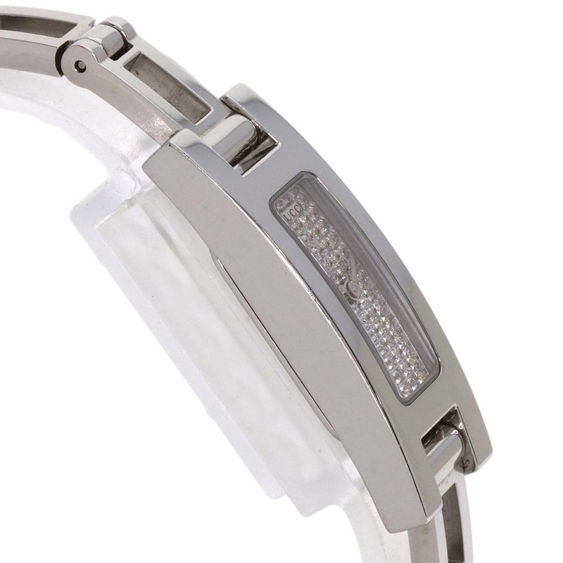 Gucci 3900l Square Face Dial With Diamonds Wristwatch SS Ladies