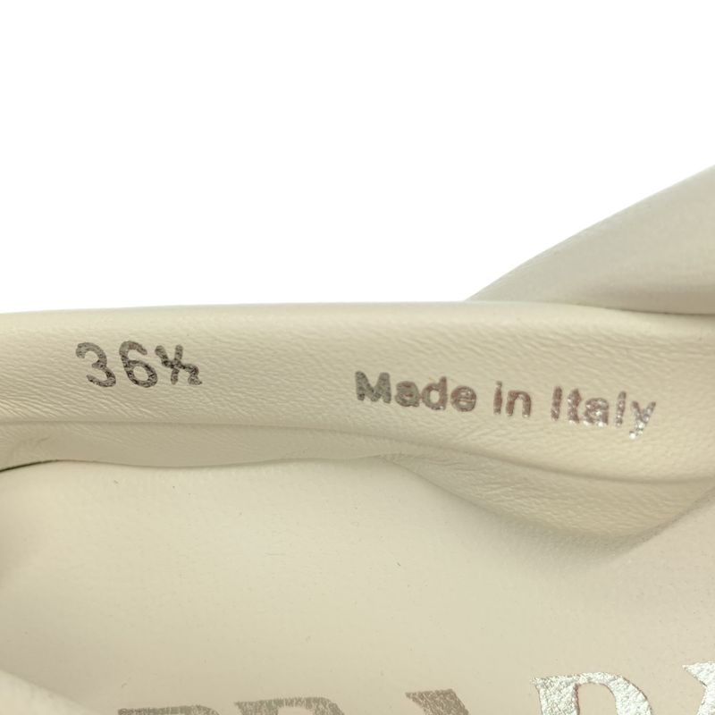 Prada Leather Platform Sandals - 36 1 2 - White - Women's