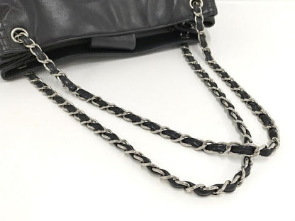 Chanel Shoulder Bag Leather Black A67172