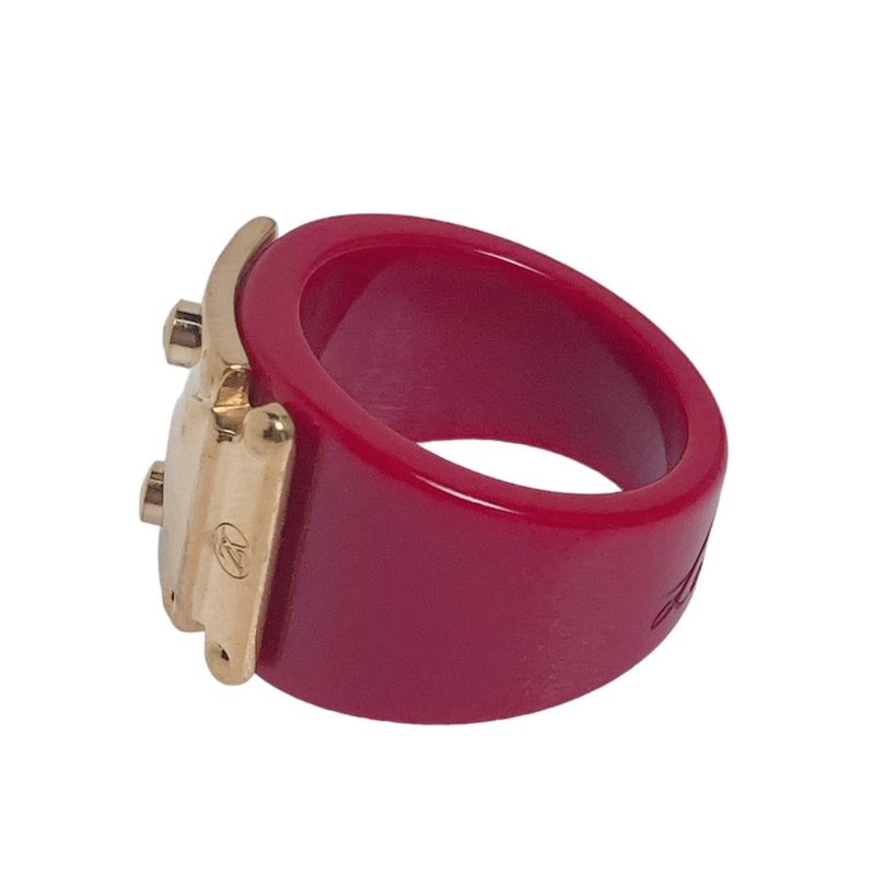 Louis Vuitton L Size Plastic X GP Ring / Ring Louis Vuitton Red