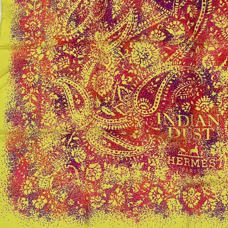 Hermes Scarf Silk Carre 90 Indian Dust Yellow