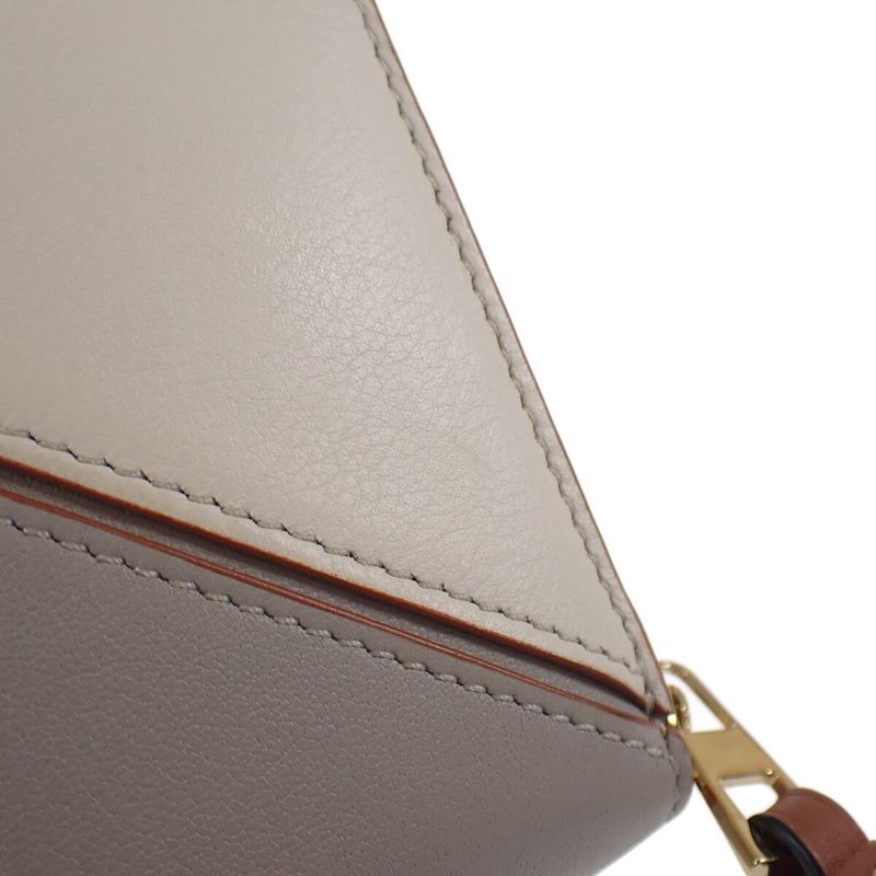 [AB Rank] Loewe Puzzle Zip Around Long Wallet C510t12x13 Calfskin Ghost Soft