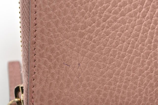 Unused Gucci Long Wallet Petite Marmont Leather Light Pink 449347