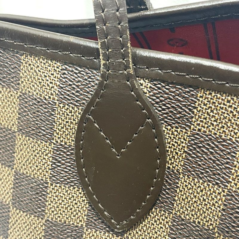 Louis Vuitton Damier Neverfull MM N51105 Leather Handbag Tote Bag Shoulder Bag