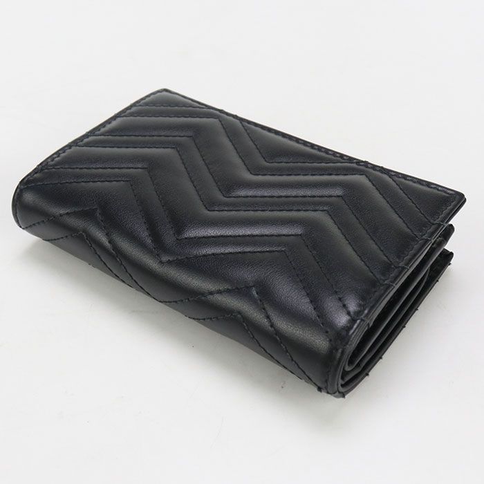 Gucci Card Case Wallet Double G 781583 Bifold Wallet Quilted Leather Women
