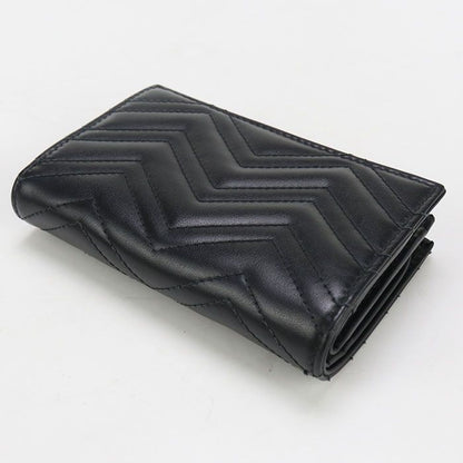 Gucci Card Case Wallet Double G 781583 Bifold Wallet Quilted Leather Women