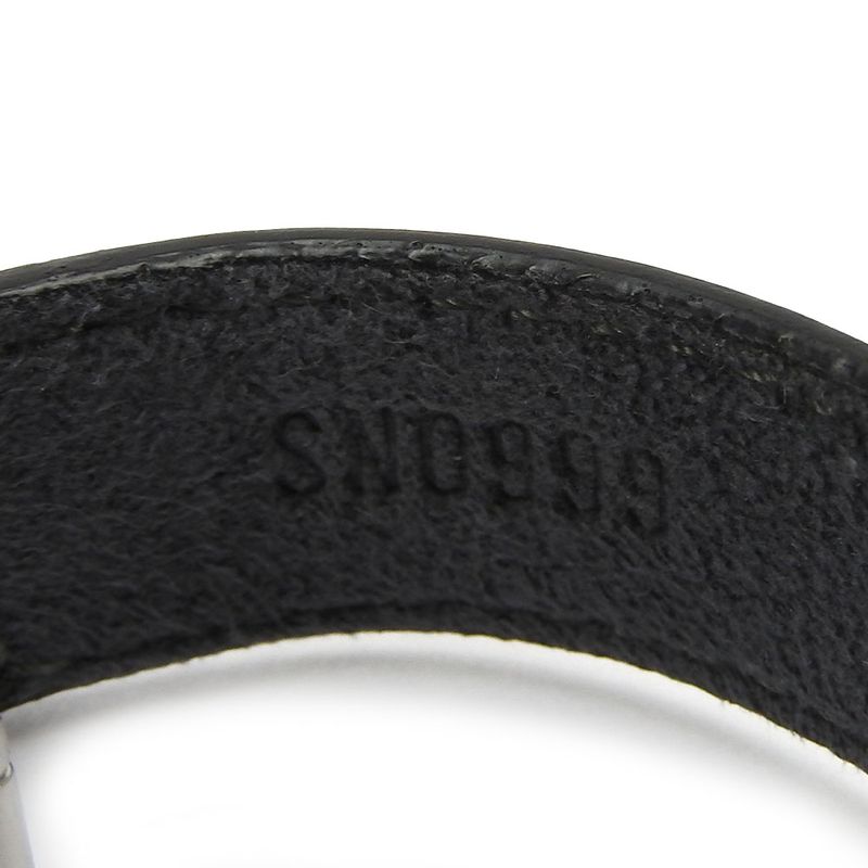 Louis Vuitton Bracelet Vu Good Luck M64447 Leather Black Silver Hardware