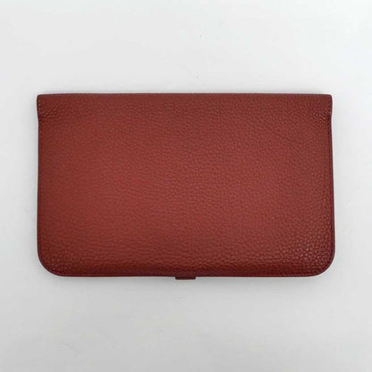 Hermes Dogon GM Rouge Ash Silver-hardware Togo E-engraved Leather Long