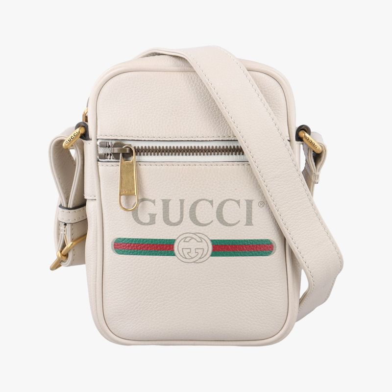 Gucci Printed Messenger White Leather 574803 A028973505