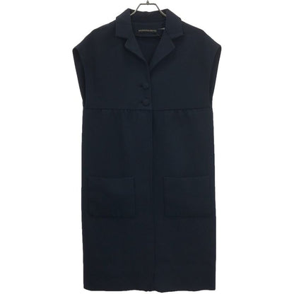 Balenciaga Edition Wool Silk Pullover Sleeveless Dress Blue 36