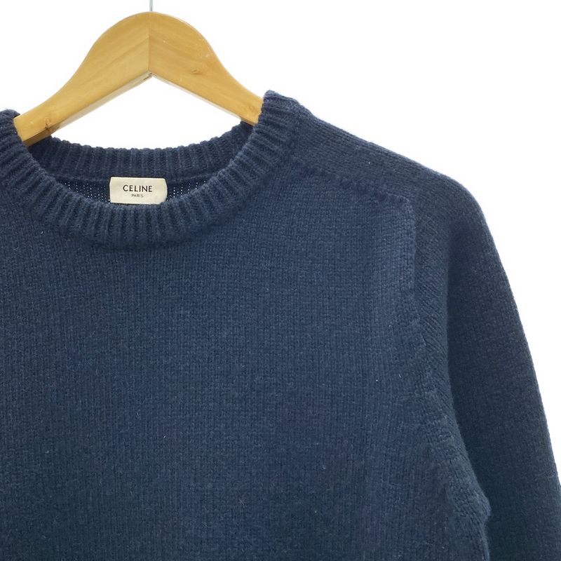 Celine - Cashmere Crew Neck Knit - XS - Navy - Women's