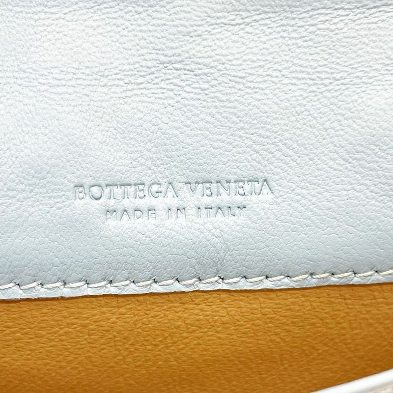 Bottega Veneta Leather Intrecciato Card Case Blue 371638 Card Case