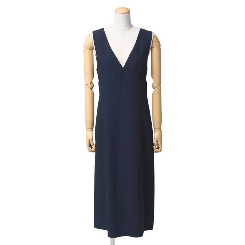 Prada Dress Size 40 V-neck Sleeveless Dress Made In Italy 20250121 Ra3010
