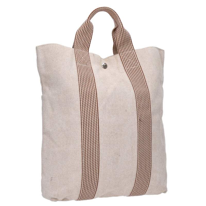 Hermes New Fourre Tout Cabas Su Canvas Tote Bag Men's