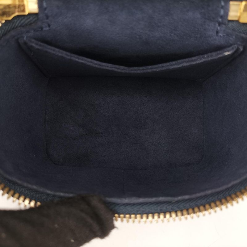 Louis Vuitton Micro Vanity Gray And Blue Monogram Jacquard Denim M82467 IC Chip