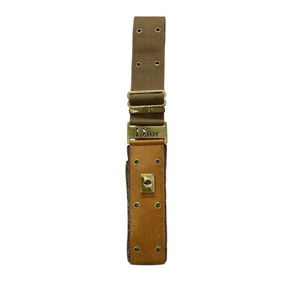 Dior/christian Dior Shoulder Bag Street Chictrotter Beige And Brown Leather