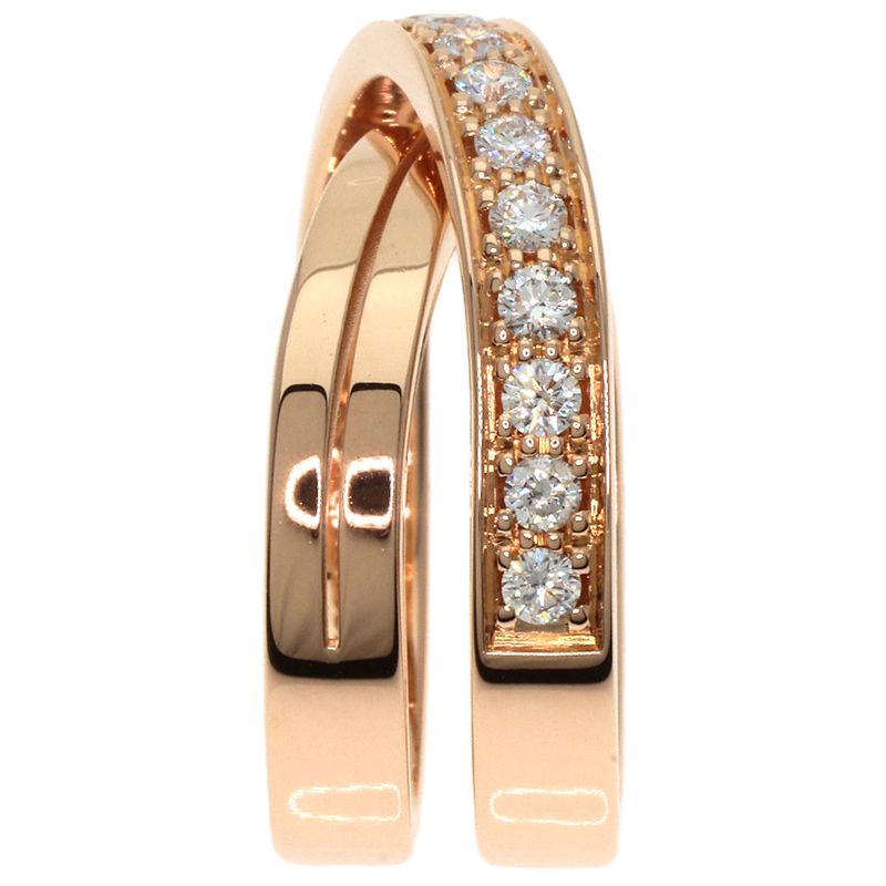 Cartier Etancel De Cartier Diamond #51 Ring 18K Pink Gold Ladies
