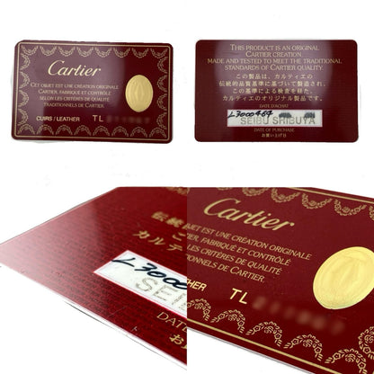 Cartier Mustline Leather Coin Case Bordeaux
