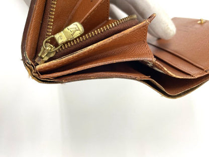 Louis Vuitton Monogram Porte Monet Vieux Trésor Fold Wallet With L-shaped