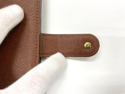Louis Vuitton Monogram Porte Papier Zip Snap Closure Fold Wallet M61207 Brown