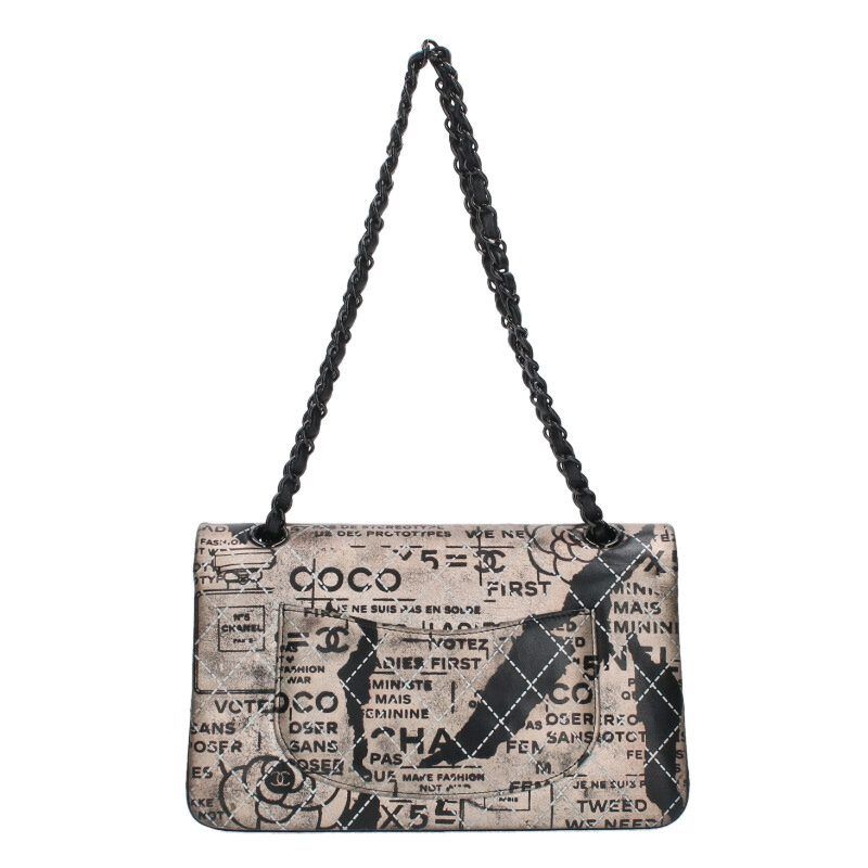 Chanel Newspaper Matelasse W Flap Shoulder Bag Men's