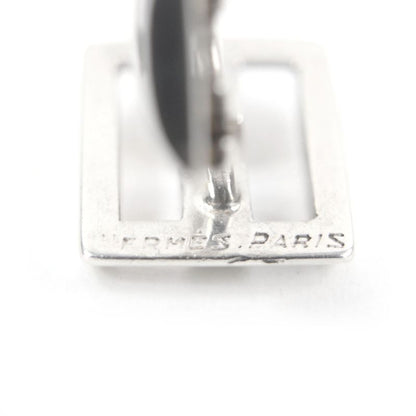 Hermes Vintage H Logo Motif Cufflinks Button Cufflinks Sv925 Silver With Box