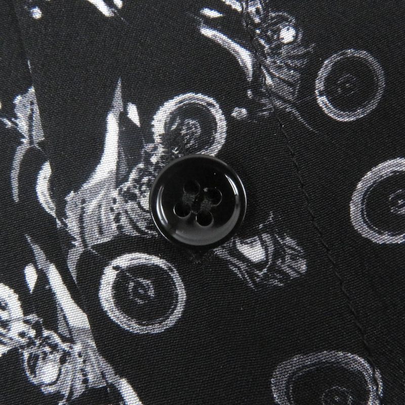 Saint Laurent Paris 2019 515299 100% Silk Motorcycle Total Long Sleeve Long