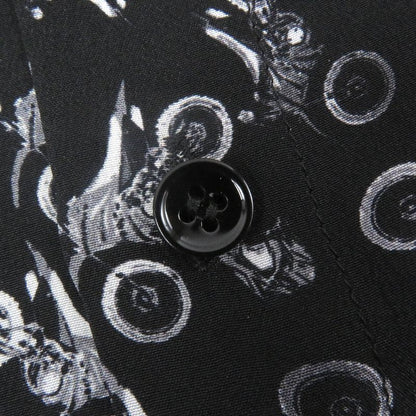 Saint Laurent Paris 2019 515299 100% Silk Motorcycle Total Long Sleeve Long