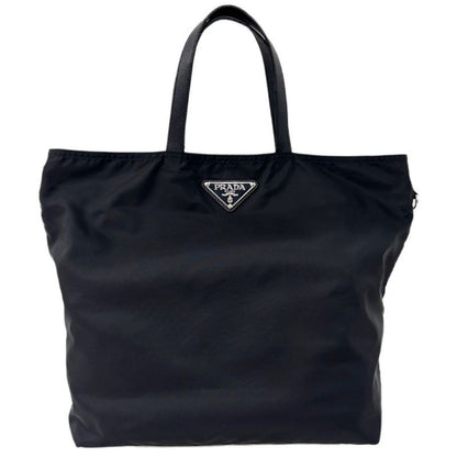 Prada Nylon Tessuto Tote Bear Basket Black