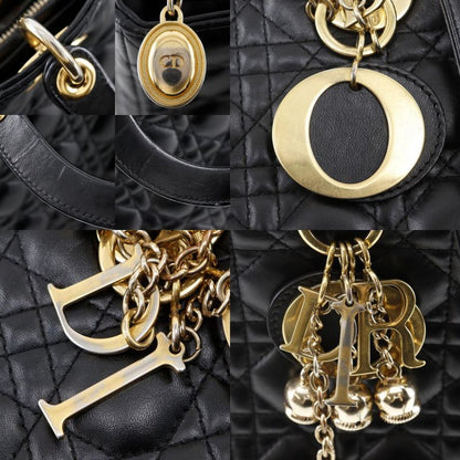 [dior] Christian Dior Lady Dior Large Canage 2WAY Shoulder Lambskin Black