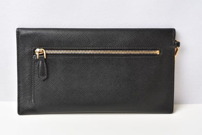 Prada Wallet Chain Wallet Long Wallet 1mf002 Saffiano CITY NERO Black