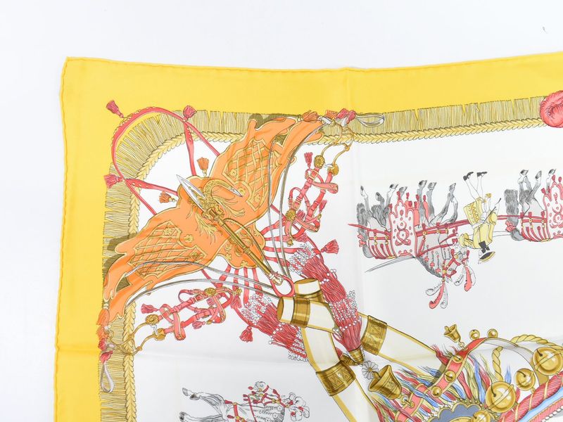 Authentic Hermes Scarf Carré 90 Caparacons DE LA France ET DE L'inde Horse