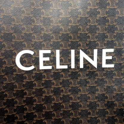 Celine Tote Shoulder Bag Medium Vertical Cabas 194432 Triomphe Black Brown