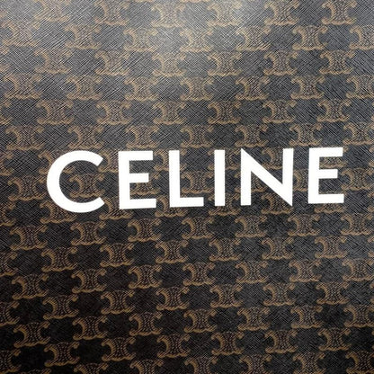 Celine Tote Shoulder Bag Medium Vertical Cabas 194432 Triomphe Black Brown