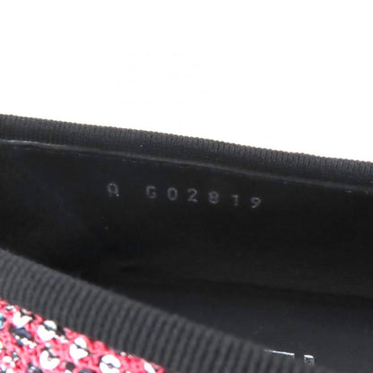 CHANEL G02819 Coco Mark Sequins Flat Shoes With Ribbon Pinkish 36.5 Storage