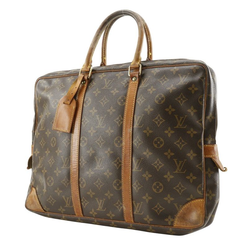 Louis Vuitton Porte Documents Voyage Briefcase M53361 Monogram Canvas Brown