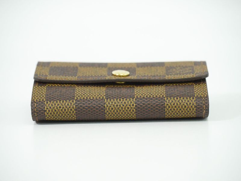 Authentic Louis Vuitton LV Porte Monnaie Pla Damier Ebène Coin Case Coin Case