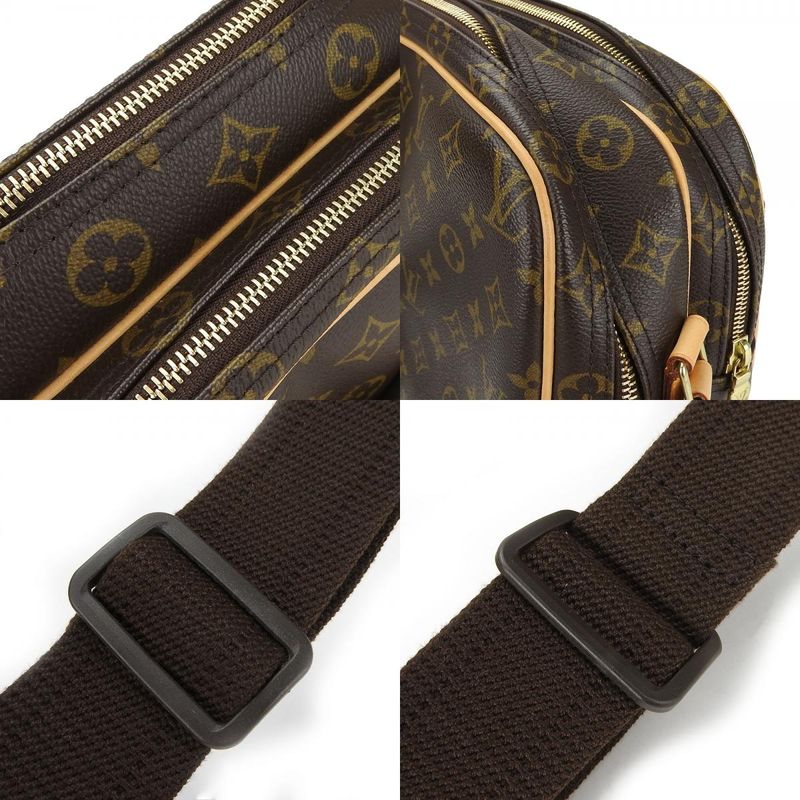 Louis Vuitton Shoulder Bag Reporter PM M45254 Monogram Canvas Brown Gold