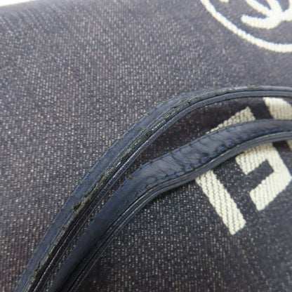 Chanel Deauville Gold Hardware Tote Bag Denim Women's