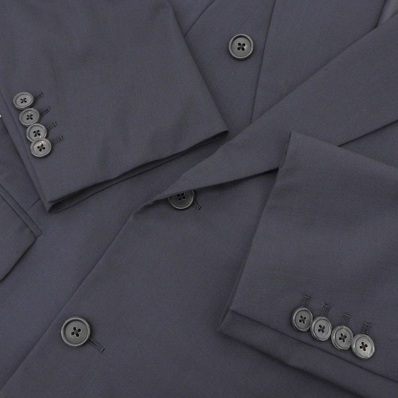 Prada 2019 Item Double Breasted Jacket Bleather 50 Men's Navy Blue Bre