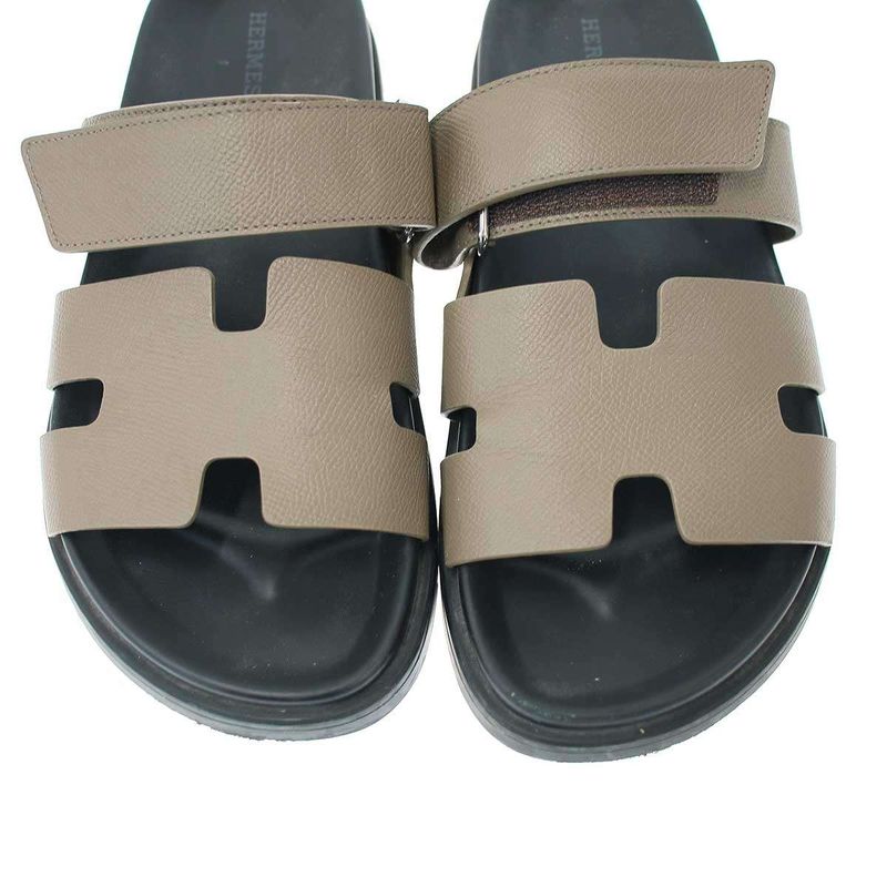 Hermes Chypre Sandal Chypre Sandal Grey Black 40