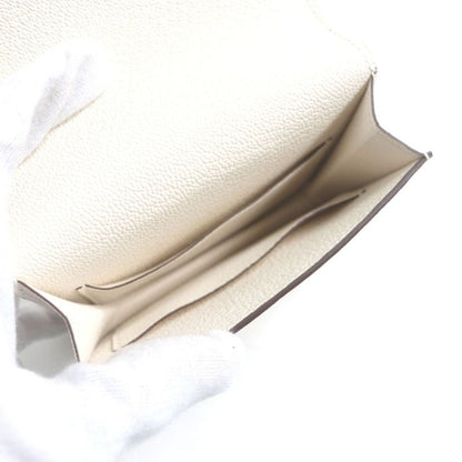 Hermes Lulu Slim Chevre Mizor Leather Compact Wallet/wallet Nata Gold Hardware