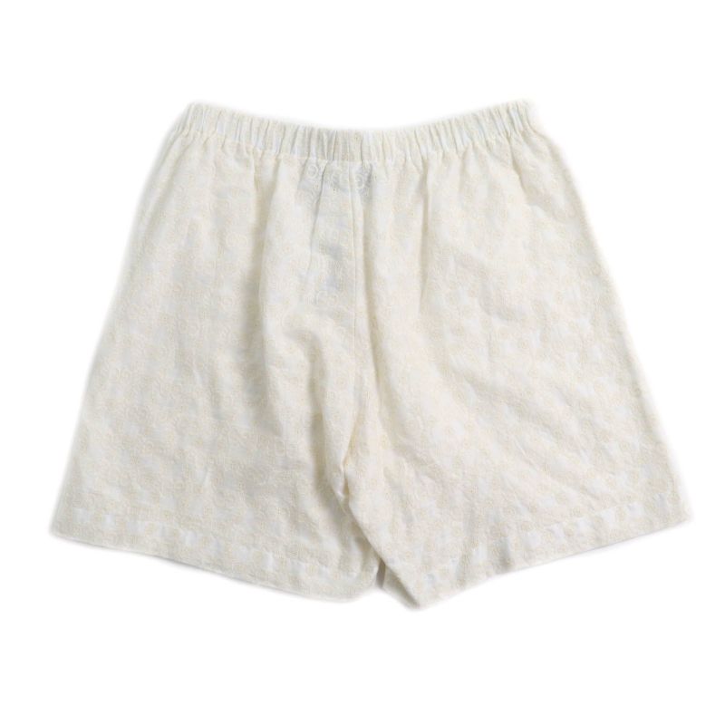 Gucci 619507 100% Cotton GG Pattern Lace Shorts Bottoms Ivory 42 Made In Italy