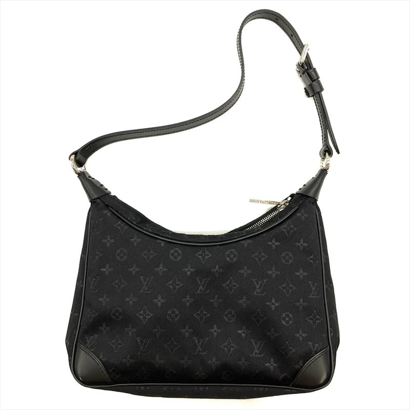Louis Vuitton Little Boulogne Noir Black Shoulder Bag Monogram Satin M92142