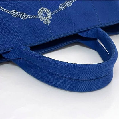 Prada Tote Bag Blue Cobalto Canapa